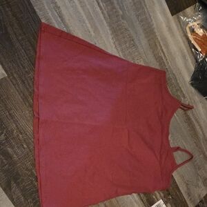 torrid Brick Red Ribbed Tank Camisole
